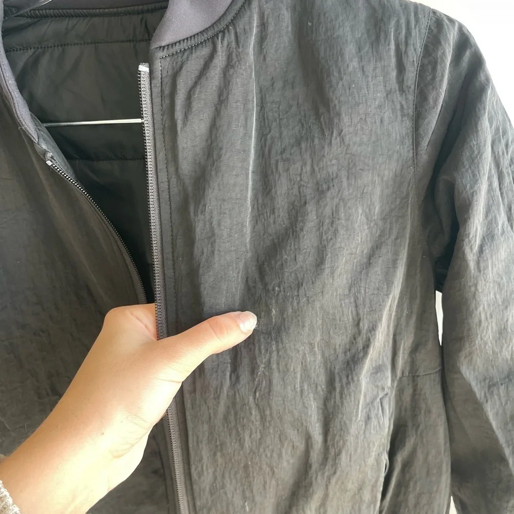 Lululemon No Stop Black Reversible Bomber Jacket